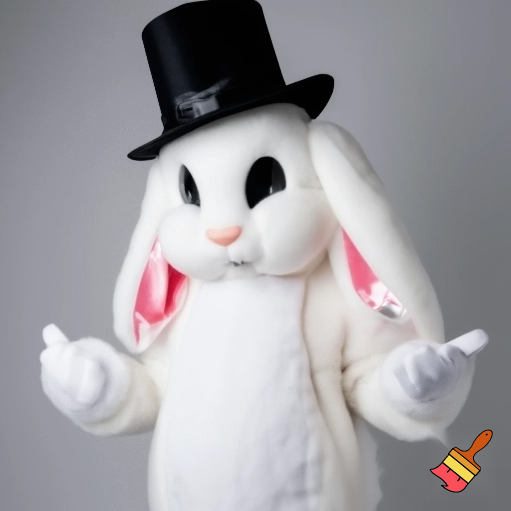 Easter bunny mascot costume top hat special top hat