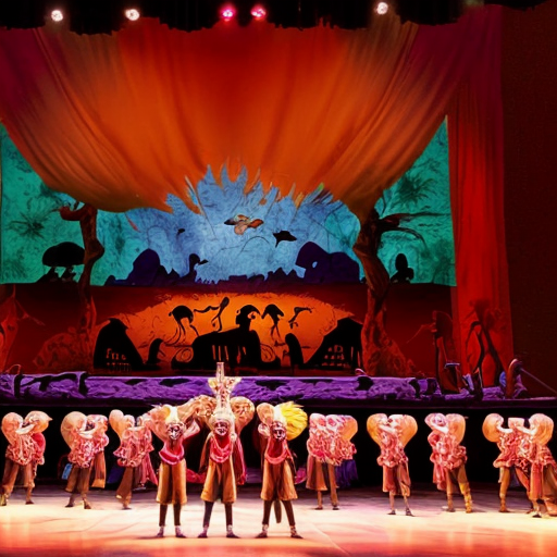 image of 6th grade class of students at lion king show
