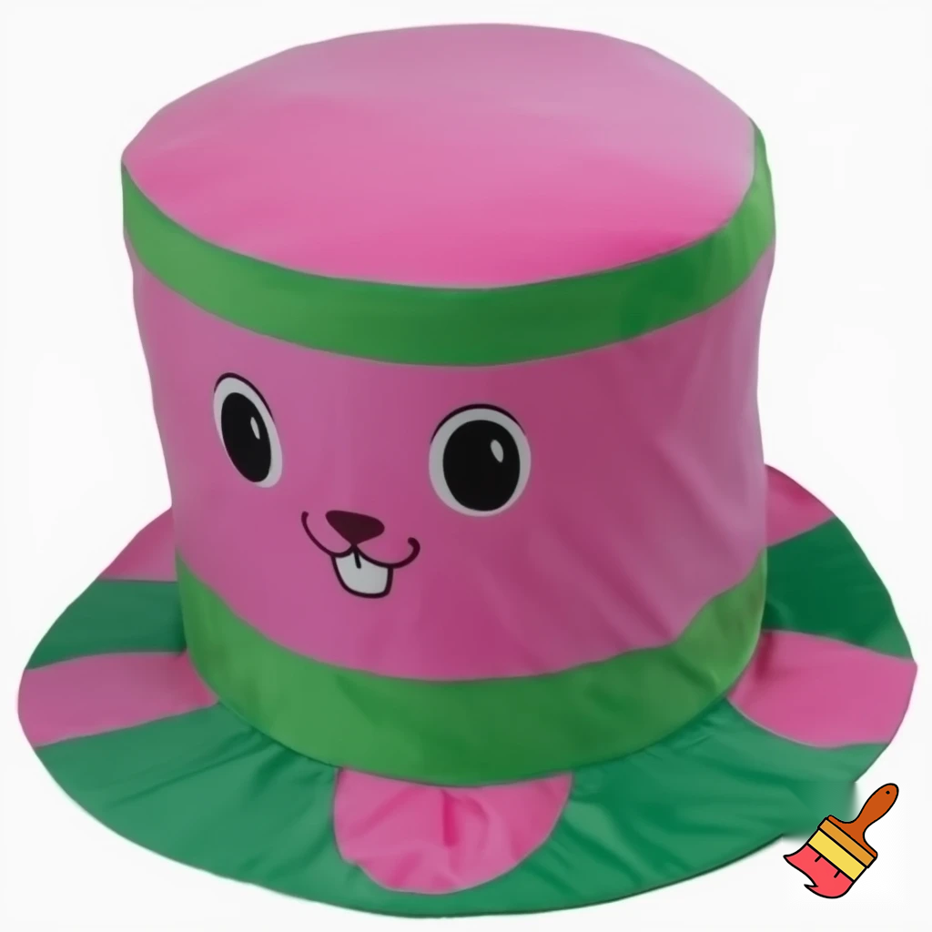 Easter bunny castle mascot top hat costume