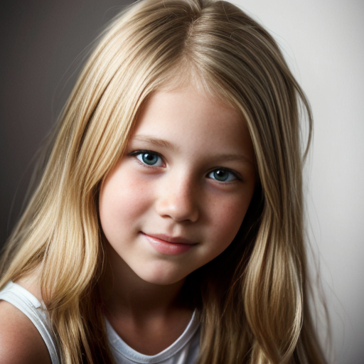 A photo of a posh rich blonde haired girl who is around 11 years old 