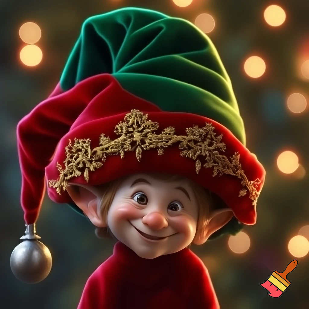 Christmas hat Elf on the elf hat velvet Christmas hat elf hat Christmas hat