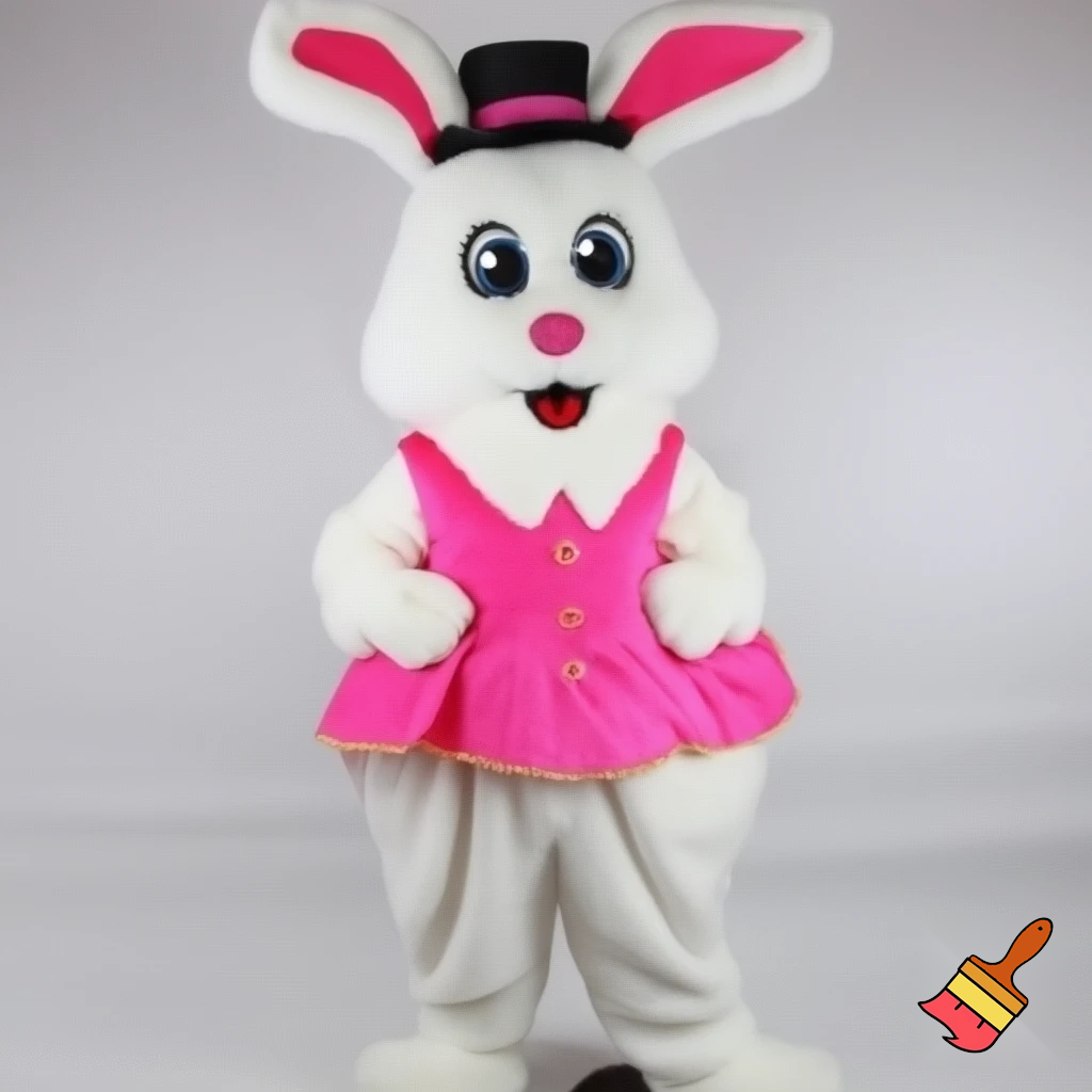 Easter bunny mascot costume shopping Centre top hat Luna Park Sydney special special Easter bunny