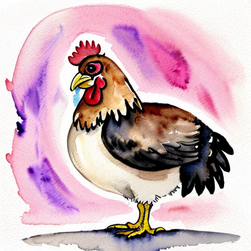 A cartoon chicken
