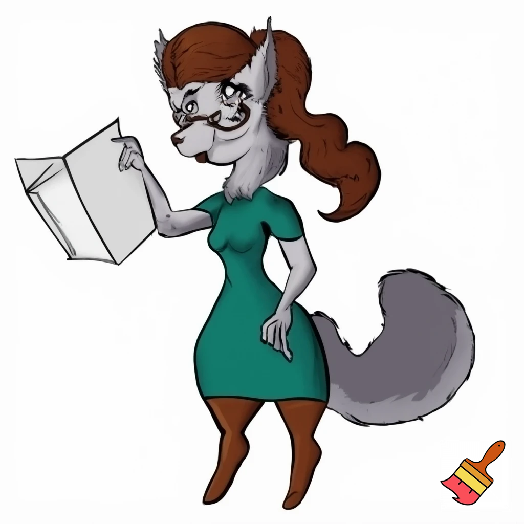 A teacher beautiful Full body made with caryon drawing in white background 
