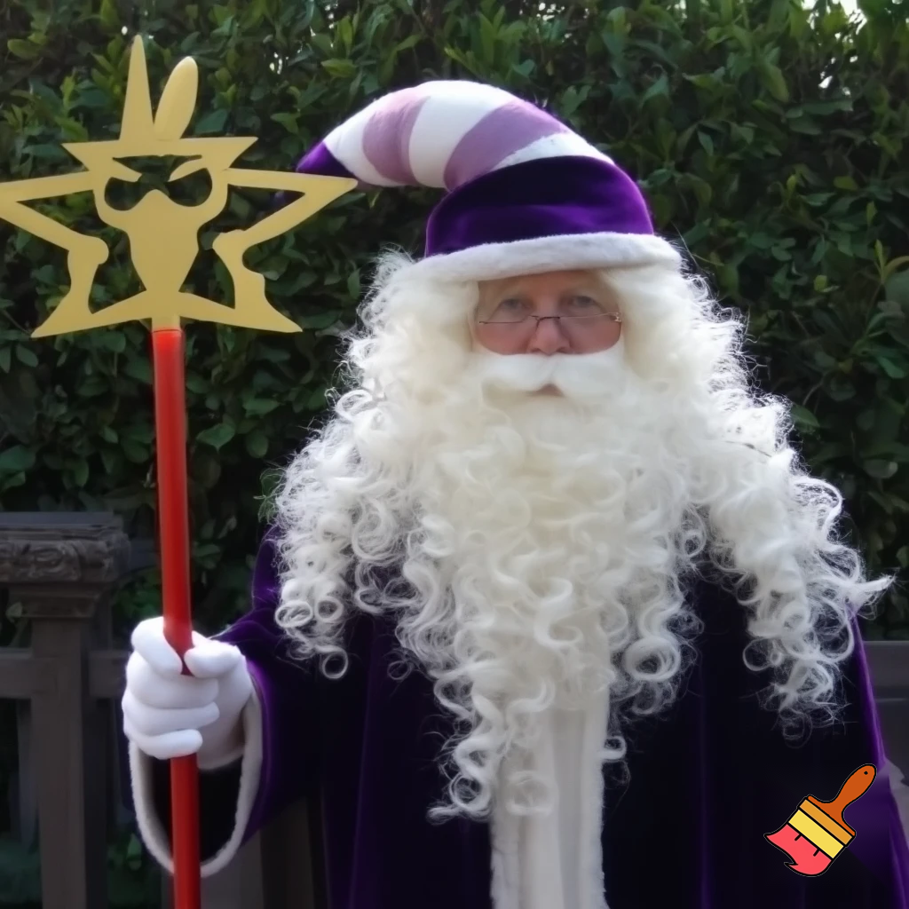 Santa Claus Pennwell Disney🇫🇷 wizard Santa Claus Santa Claus real person Disneyland Paris Santa Claus in Paris the wizard💫🏰 a wizard hat Magic Star wand Santa Claus hat wizard Santa Claus hat⭐️