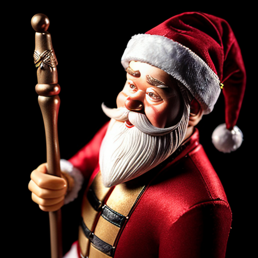 Nutcracker Santa Claus Nutcrackerh wizard Santa Claus magic stick magic walking stick