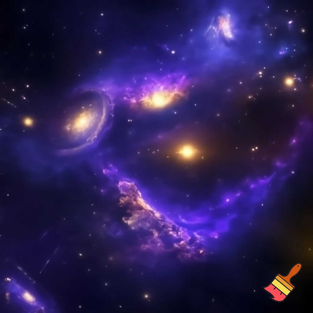 “Deep space stars and galaxies, cinematic 4k background.”