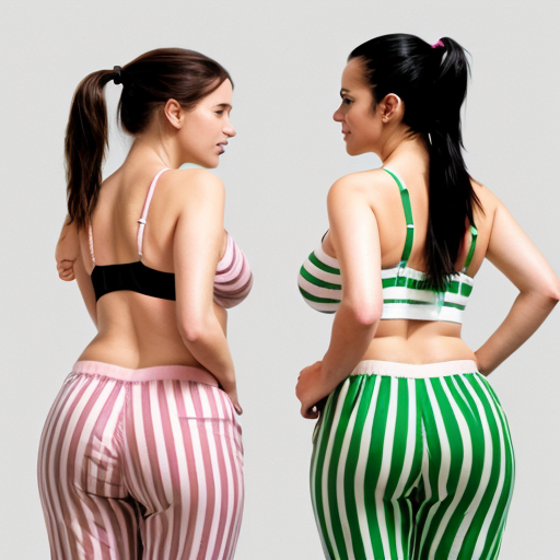 90's disney's 2d aladdin style comic black background and panels of 
Panel 1 a curvy figure two headed woman with brown hair and black striped haired ponytail and with green skin barefoot with green and white striped harem pants and pink and white striped bra marching towards viewer. 
Panel 2 then the curvy figure two headed woman with brown hair  black striped haired ponytail and with green skin barefoot with green and white striped harem pants and pink and white striped bra both looked at each other while marching towards.
Panel 3 then curvy figure two headed woman with brown black striped haired ponytail and with green skin barefoot with green and white striped harem pants and pink and white striped bra looked at viewer. 
Panel 4 then the curvy figure two headed woman with  brown hair and l black striped haired ponytail and with green skin barefoot with green and white striped harem pants and pink and white striped bra kissed the viewer while marching. 
Panel 5 then the curvy figure two headed woman with brown hair black striped haired ponytail and with green skin barefoot with green and white striped harem pants and pink and white striped bra turns around and turns around and revealing to the viewer a yellow triangle shaped stitch patch was on the middle of her butt of her green and white striped harem pants. 
Panel 6 then curvy figure two headed woman with brown hair and black striped haired ponytail and with green skin barefoot with green and white striped harem pants and pink and white striped bra shakes her butt with the yellow triangle shaped Stitch patch on her big butt.  