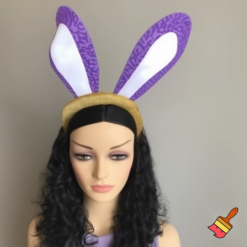 Easter top hat headband Easter bunny headband, purple and white with gold Easter top hat headband and fabric velvet and fabric velvet top head headband top hat headband