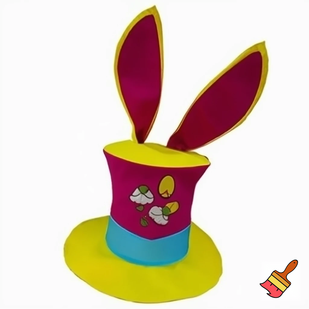 Easter bunny castle mascot top hat costume Easter bunny ears bunny head hat top hat