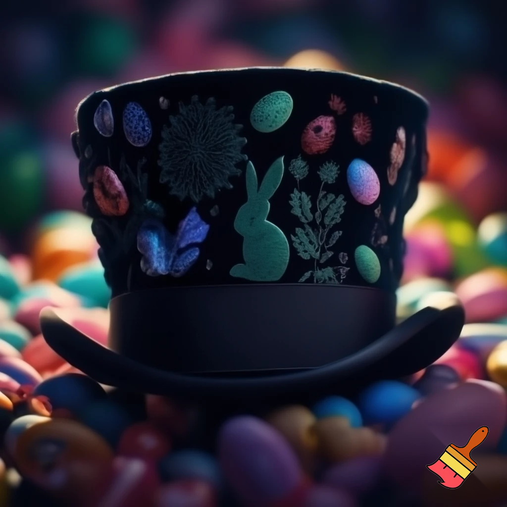 Willy Wonka top hat velvet black and velvet Willy Wonka patterns Easter pattern
