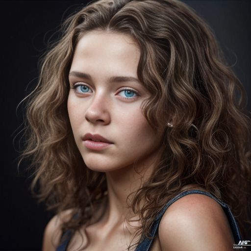 Finnish girl, brunette, curly hair