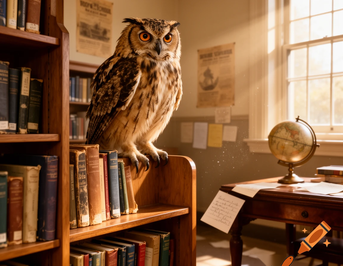 owl in school
