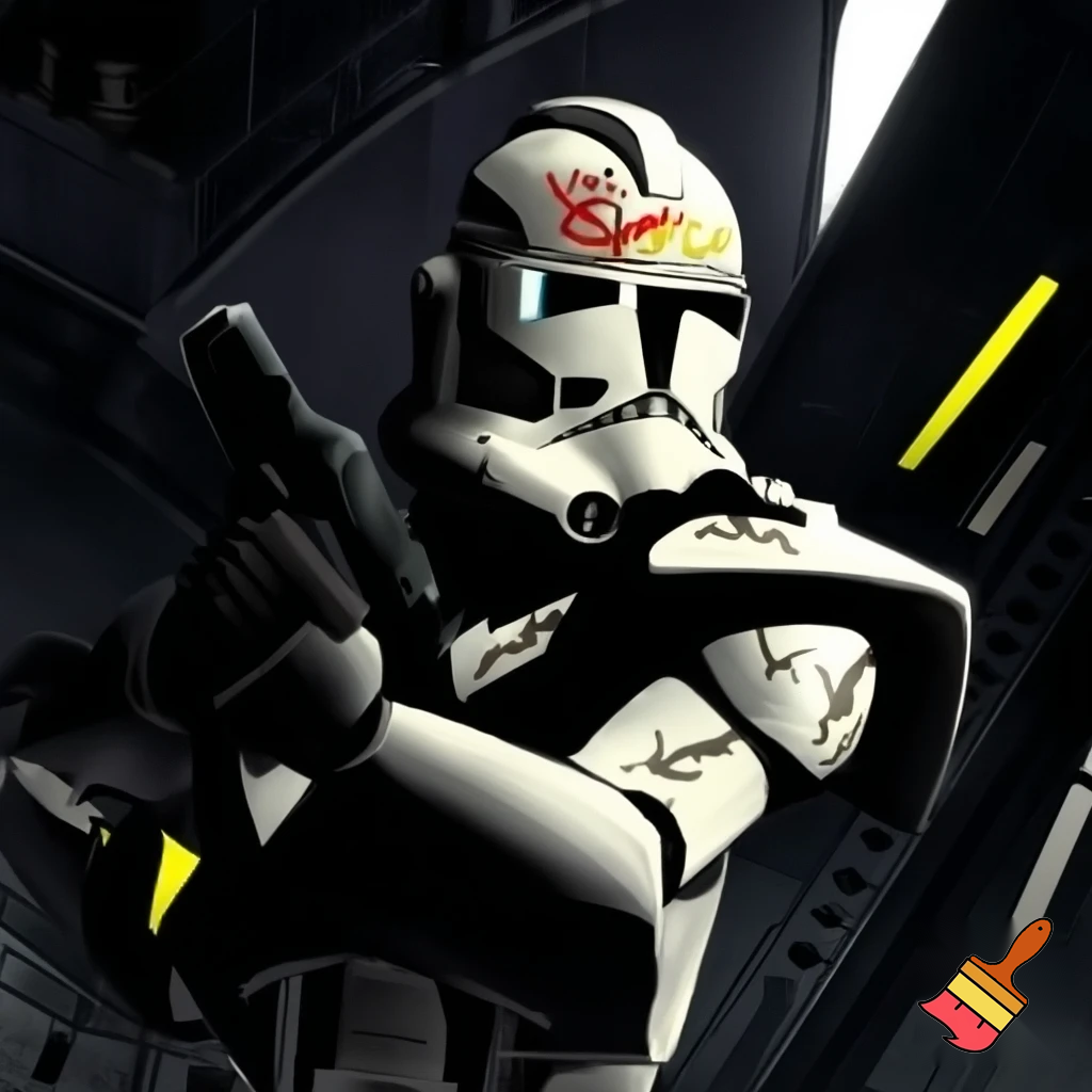 Bart Simpson as a clone trooper