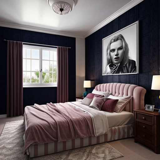 Alice in Wonderland themed adult bedroom