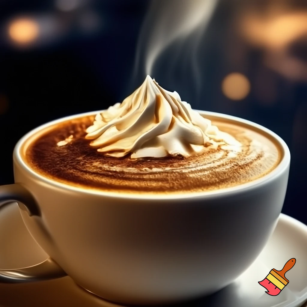 latte with whip cream
