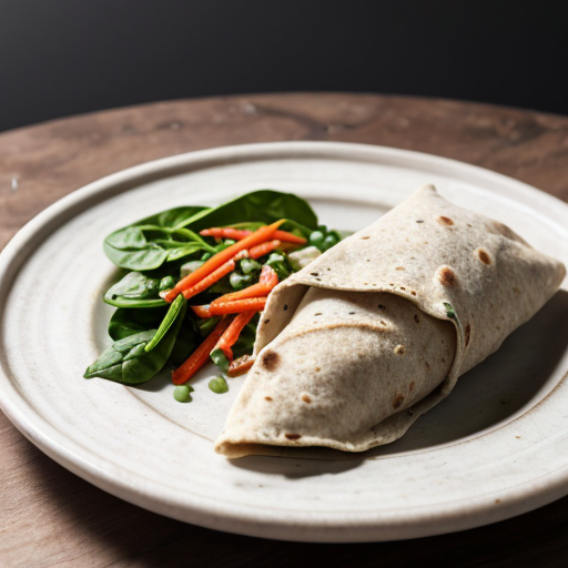 Create a realistic cookbook style photo of the finished dish:
Sardine and Spinach Whole Grain Wrap
The dish is fully plated and ready to serve.
Style:
modern healthy cookbook photography
natural daylight
editorial food photography
clean minimal background
Composition:
The food is the main focus of the image.
Simple kitchen environment.
Fresh ingredients visible around the plate.
Camera variation (important):
Use a different angle from previous images such as:
top view
45 degree angle
close up plating
side angle
slightly elevated perspective
Keep the lighting style consistent across all images.
Make the food look fresh, vibrant and realistic.
VARIAZIONE AUTOMATICA DELLE INQUADRATURE
Per evitare immagini duplicate, alterna automaticamente:
camera angle
top view
45 degree angle
slightly elevated angle
side plating angle
close up texture shot
camera distance
wide food composition
medium shot
macro texture detail
surface variation
light wood table
white marble surface
stone kitchen surface
prop variation minima
linen napkin
wooden spoon
small ingredient bowls
fresh herbs
Queste variazioni devono cambiare tra le immagini ma mantenere lo stesso stile generale