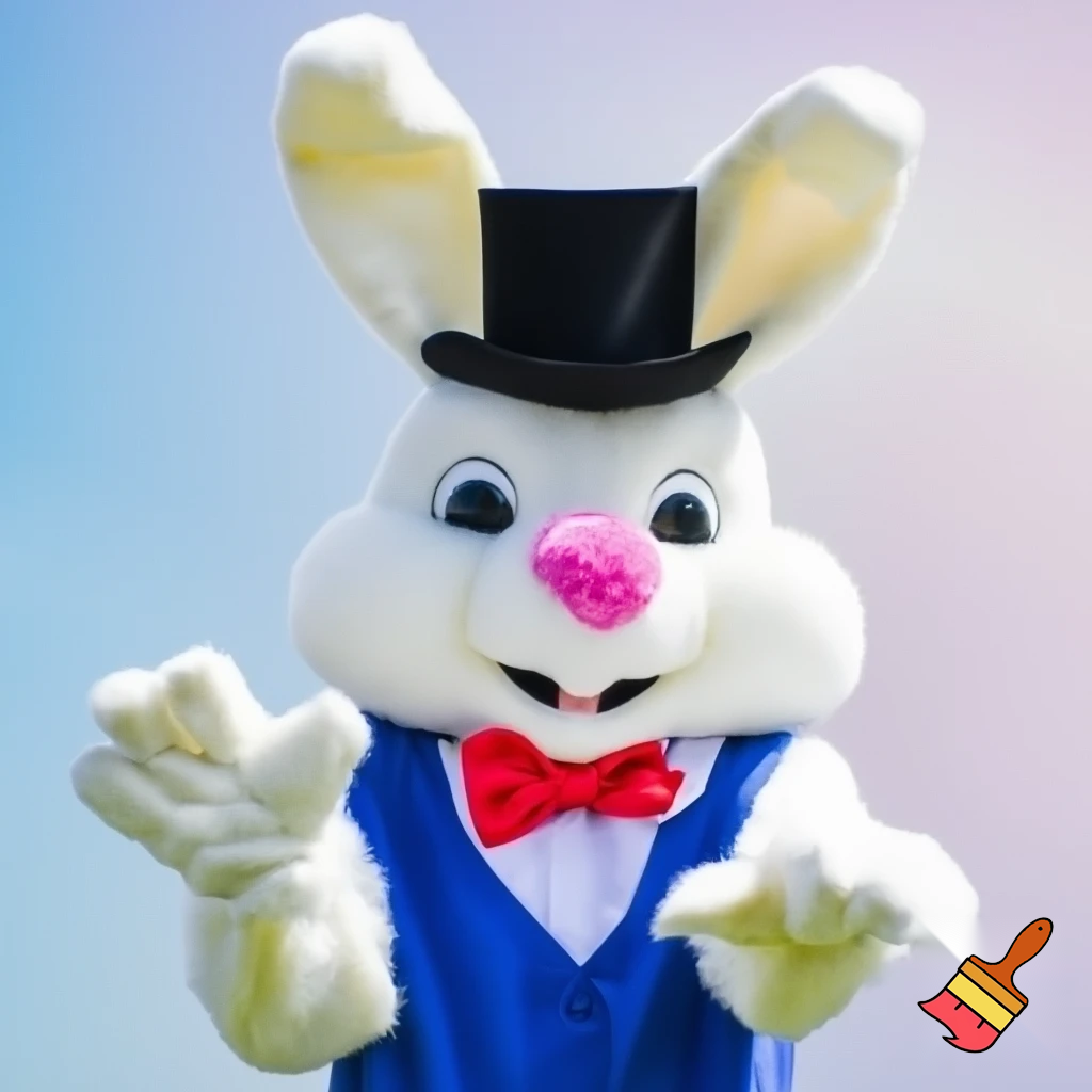  Mascot costume Easter bunny costume top hat