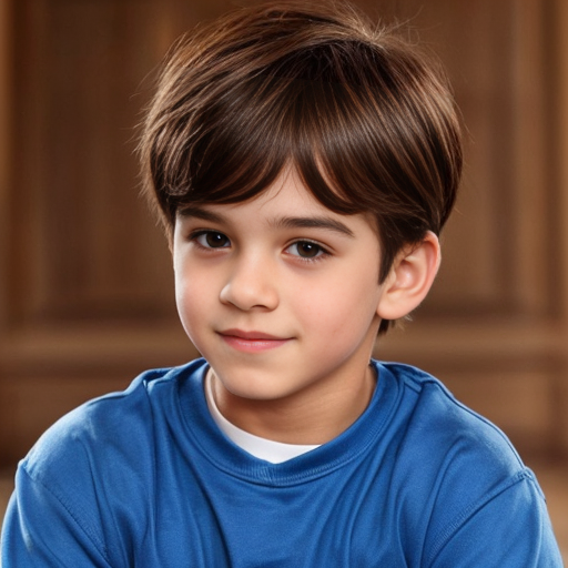 A sexy, handsome, cute, adorable, beautiful prince wearing blue, and has a smooth face, and has beautiful brown hair 