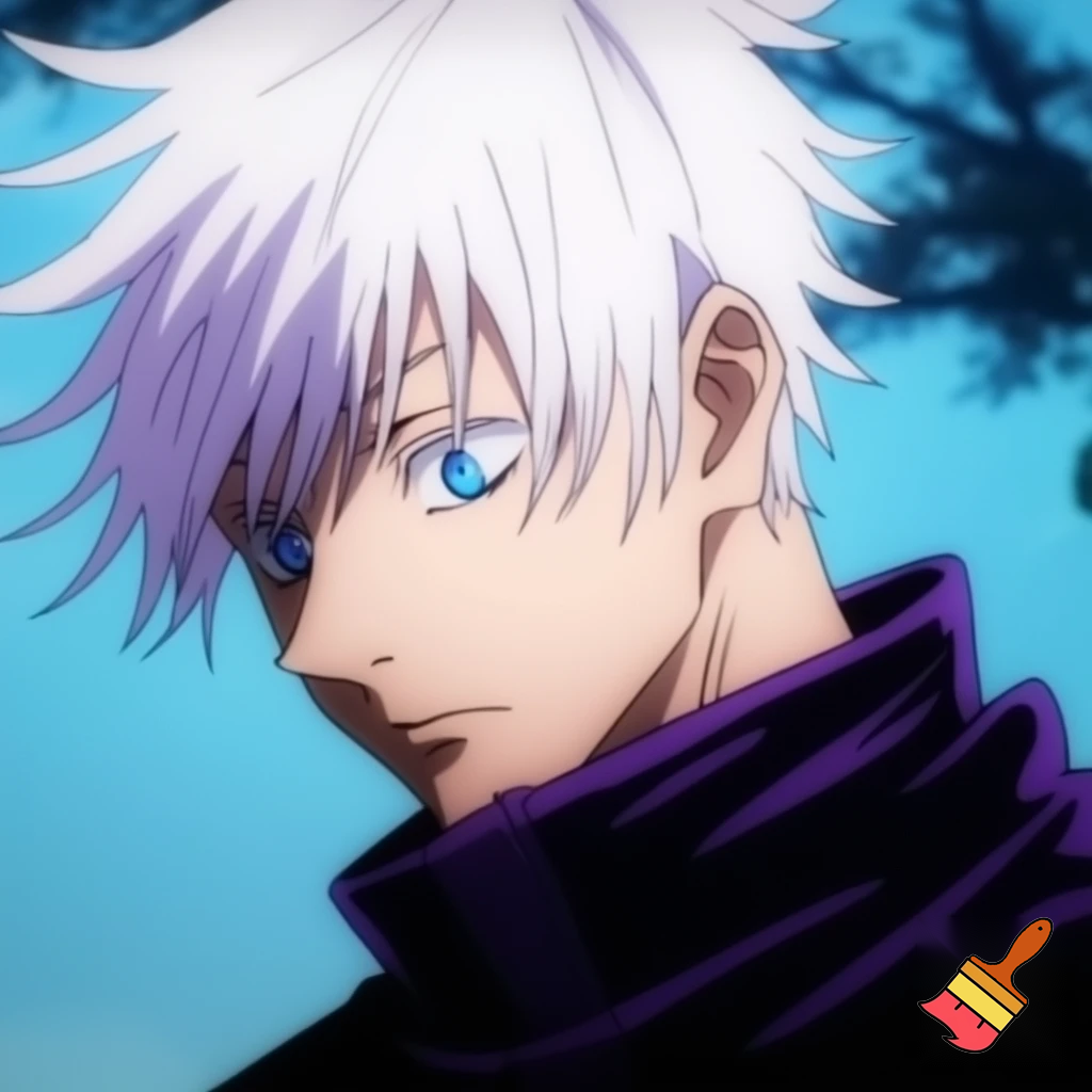 could you make gojo from Jujutsu Kaisen using only colons please?