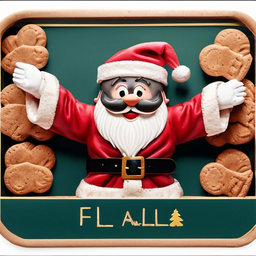 Crea questa immagine 🟡 Aspetto generale • Forma classica da sacchetto di biscotti con chiusura superiore piegata. • Colore predominante: beige/giallo chiaro con sfumature più calde, tipico dei prodotti da forno. 
• Sfondo  LEGGERMENTE SFOCATO: Un Albero di Natale delle luci accese di Natale.
Piano d’appoggio un tavolo di legno con accanto due biscotti a forma di babbo natale e alcuni sbriciolati.

 Testo e loghi • In alto: marchio “Mulino Rotto” in carattere e layout identici al logo Mulino Bianco (scritta blu, cornice bianca con elementi floreali stile mulino bianco).
 • Sotto il logo: dicitura “Ironia e Satira”, piccola e in stile elegante. 
• Titolo grande e centrale: “il BABBO DI MINCHIA’”, in caratteri blu.

• In basso centrale: "a Natale puoi…"

Con font come nelle confezioni reali Mulino bianco. Volutamente infantili e rassicuranti. 
• Il tono generale è amichevole e familiare.
🍪 Elementi grafici • Elemento centrale: 
Full-body front view of Santa Claus standing straight and facing the camera, smiling happily. Classic red Santa hat with large white pom-pom, long soft fluffy white beard. He wears a rich detailed red velvet Santa coat with thick luxurious white fur trim along the edges, cuffs, and hem. The coat has large shiny black buttons down the front, a wide black leather belt with a big golden buckle around the waist, visible stitching details, and slightly worn texture for realism. Under the open coat, black pants with red stripes on the sides and black boots. His arms are fully raised above his head, holding with both hands a large rectangular cardboard sign. The sign is light brown cardboard with visible light paper texture and slightly irregular edges.
On the sign, centered black bold uppercase text distributed on multiple lines exactly as follows:
SE NON CI VEDIAMO PIÙ, BUONE FESTE
The line "BUONE FESTE" has a thick horizontal red strike-through line crossing through the middle of the words, as if correcting an error.
Below it, centered on the sign, the word "MEGLIO" in bold red capital letters, noticeably larger and clearly legible.
Clean white background, festive and warm atmosphere, highly detailed realistic rendering, professional studio lighting, 4k quality
Stile cartoon umoristico esagerato, colori vivaci, atmosfera caotica e comica alla Tex Avery, illuminazione calda da bar mattutino, ultra dettagliato, 8k"


Stile cartoon umoristico esagerato, colori vivaci, atmosfera caotica e comica alla Tex Avery, illuminazione calda da bar mattutino, ultra dettagliato, 8k"
•	La grafica è curatissima: font identici, disposizione degli elementi, stile fotografico dei biscotti sono praticamente indistinguibili dai packaging veri di Mulino Bianco. Questo aumenta l’effetto disturbante e comico.
