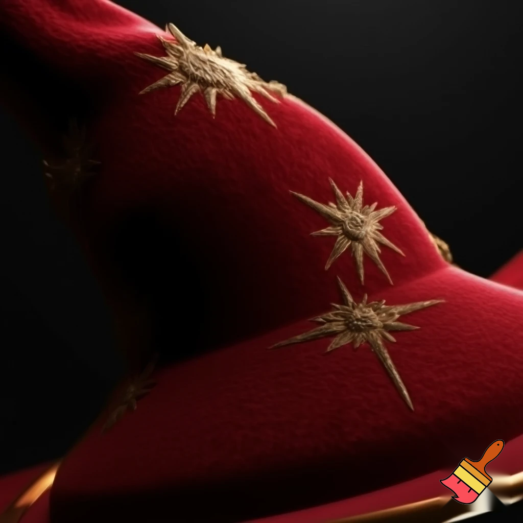 Christmas wizard hat written and velvet