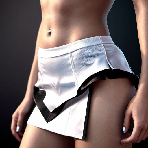 Sexy cheerleader wearing a skirt and no shirt