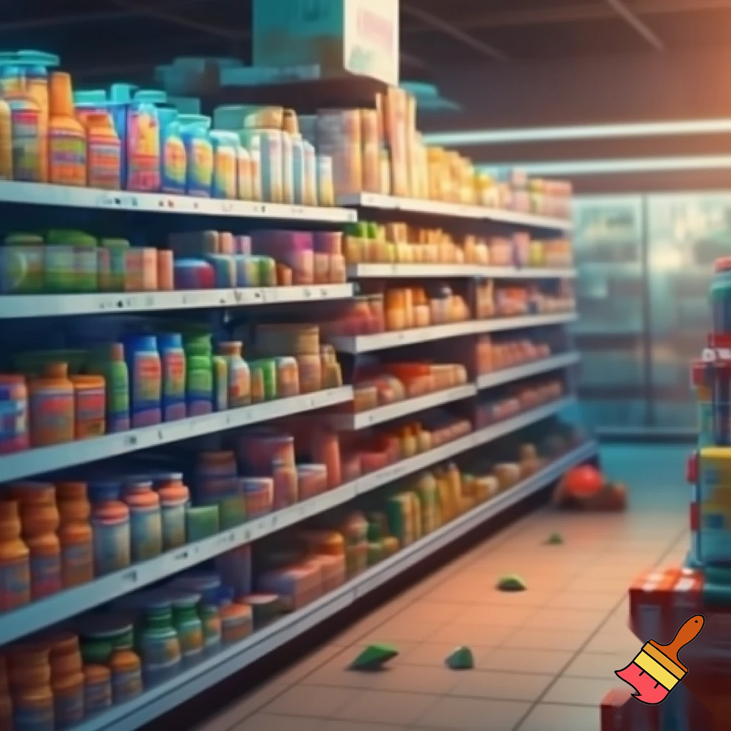 A checkout isle and the grocery store only the isle not the checkout rail