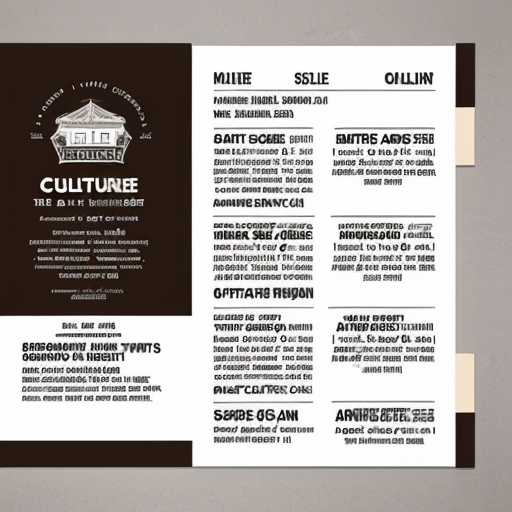 现代文化市集活动海报，左侧竖排暖棕色艺术字体 “文化集”，下方英文 “culture market”，右侧分栏排布 “市集主题”“摊主阵容”“时间地点” 等信息，采用衬线与无衬线字体混合排版，中间区域是暖棕色几何图形构成的市集场景插画（如摊位、文创符号），点缀米白色人文图标，色彩以暖棕、米白、浅灰为主，风格参考人文版式设计，构图分栏层次清晰且富有生活气息，文案排版既有文艺感又信息直观（主标题醒目、子信息分组明确），细节有人文图形的手绘质感，适合文化市集宣传，体现文艺氛围与信息传达的平衡。