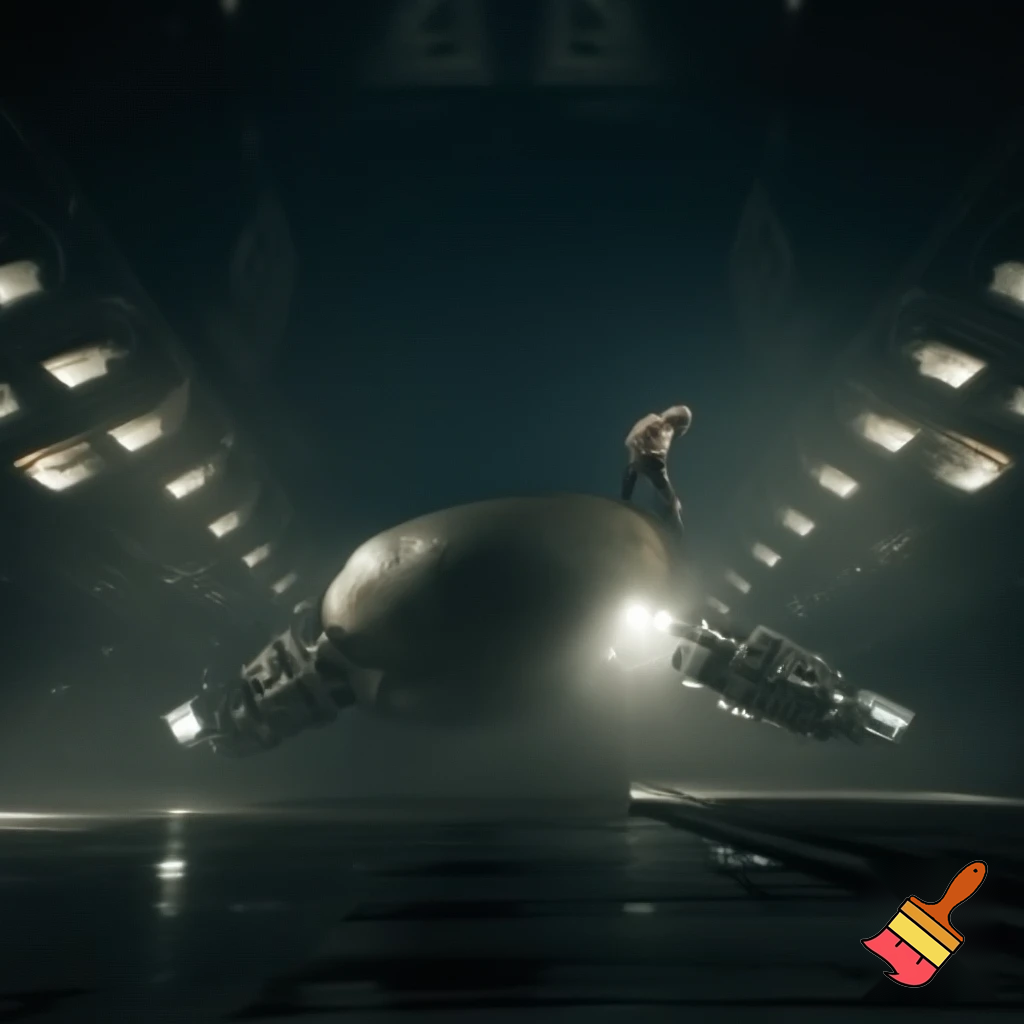 Hidden cryo-hangar under dust layers — a sleek single-purpose spacecraft being prepared, rows of embryo cryo-bays, protagonist loading select pods, soft lamplight in contrast to deep shadow OF A MALE MUSCULAR HUMANOID, epic launch atmosphere, cinematic wide-angle, highly detailed industrial sci-fi.

Settings / Steps:

Aspect ratio 2:1 or 16:9.

Lighting: low-key, with backlight halo as engines ignite.

Elements: scuffed metal, dust particles, reflected warning lights.

Convey weight and quiet sorrow.


Negative prompt: crowd, modern commercial logos, watermark, low detail

Variations: launch silhouette against planet; interior cockpit view.
