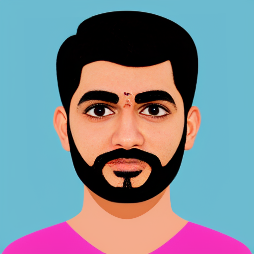 Make a indian man 2d vector style 