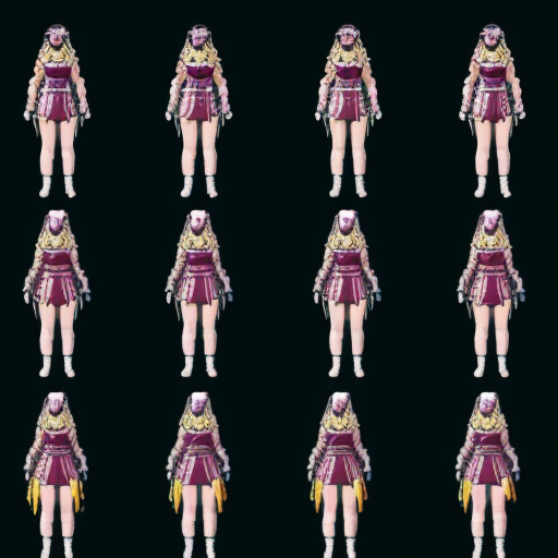 Sprite sheet, female, flying 