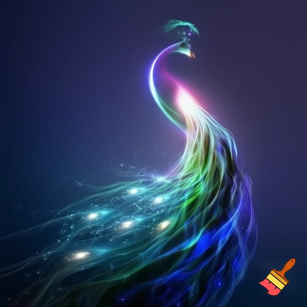 abstract peacock