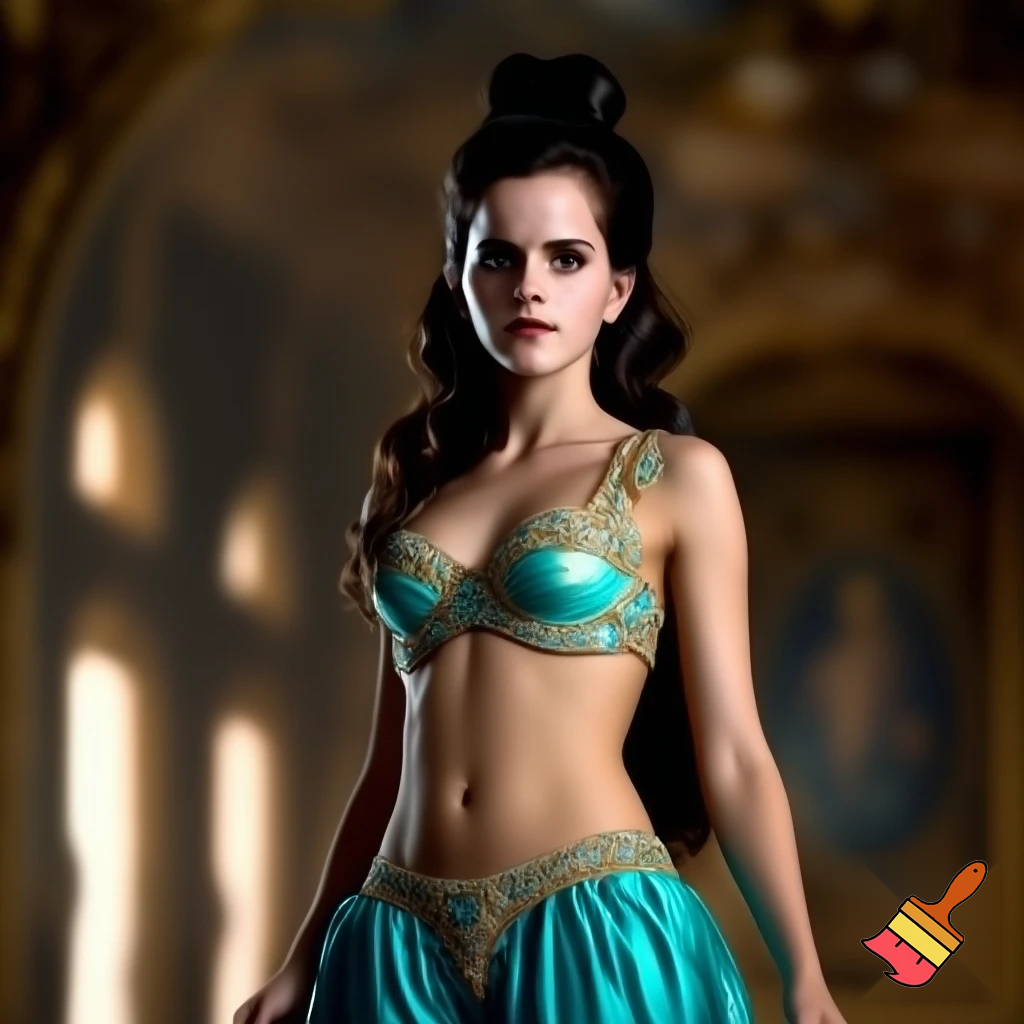 emma watson as princess jasmine dress 