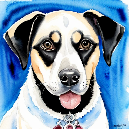 Cartoon rubber hose black and white dog