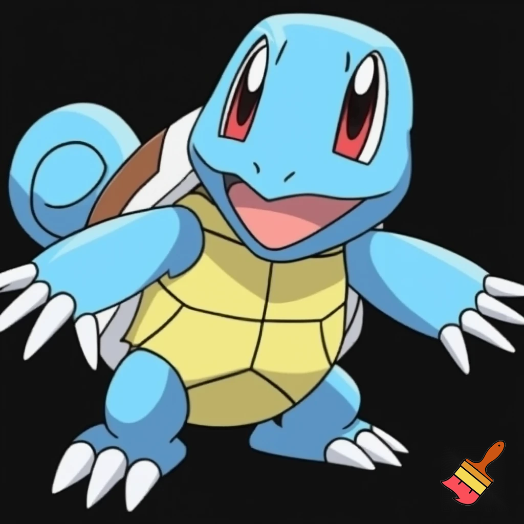 blue rookie level veemon agumon digimon squirtle pokemon fusion with skinny arms and skinny legs