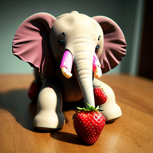 strawberry elephant ai creepy realistic
