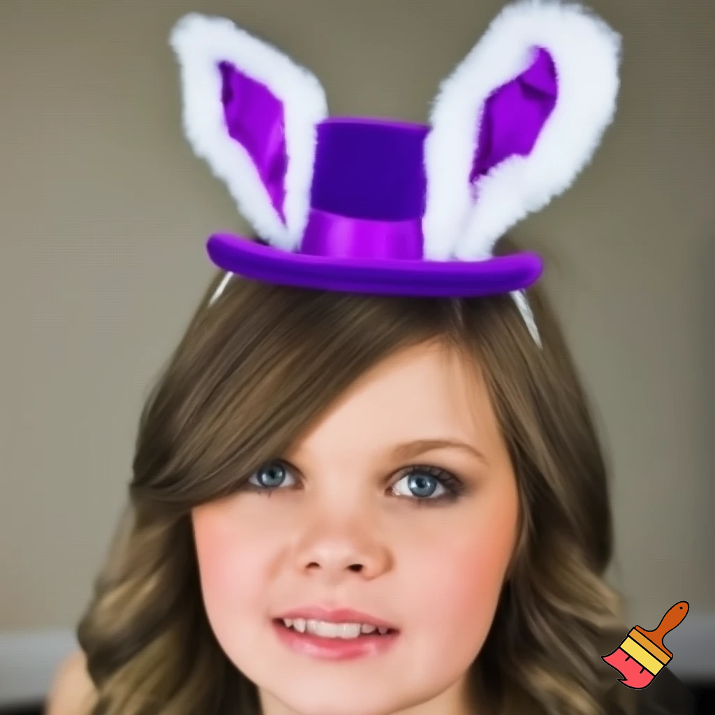 Easter bunny headband, top hat, Easter hat headband, top hat, purple and white, purple and white velvet top hat