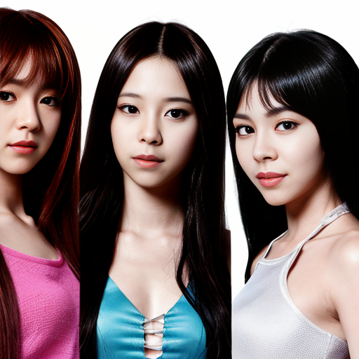 Generate an image of the members of girl group eclipse:SERI (세리),ZORA (조라),LUNA (루나),ARIA (아리아),NOVA (노바)
