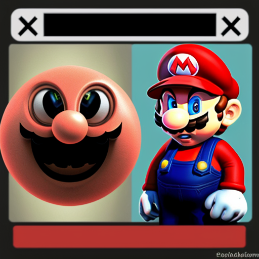 mario vs evil horror mario that has 10000000000000000000 guns and hands