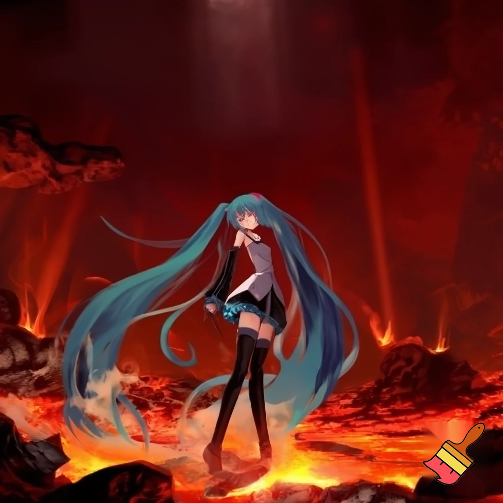 Miku in the Nether