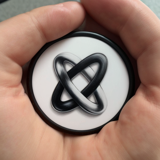 icon of figure 8 knot in cartoon style