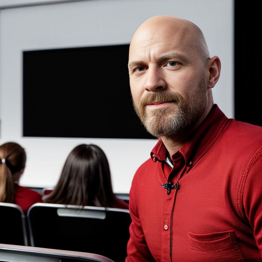 he's the professor and we are all  students at a lecture.bald guy with a beard trading futures ona big flatscreen tv set of 4, room with guns andf guitars aveytwhere and amps - the bald guy is the speaker not the tohers..., - forget abiout the detaiusl a ke ti so that the detasls ont ehr people dont matter

