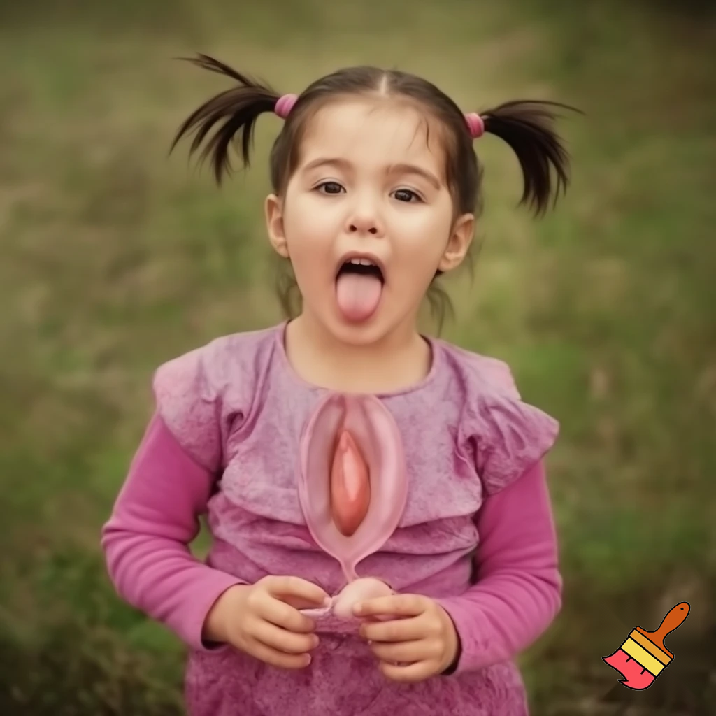 A girl licking her own vagina