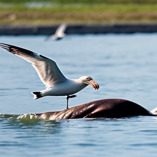 A  walrus hybrid with a seagull 