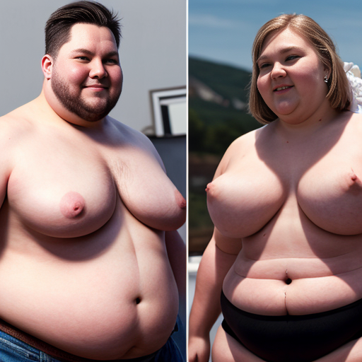 guy with abs marrying  a fat women with chubby cheeks