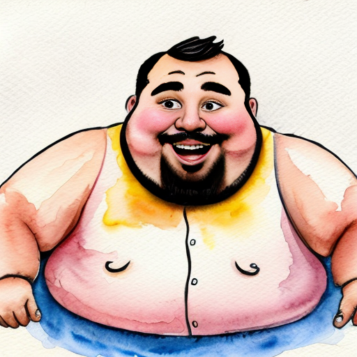 fat guy giant chin wobbling