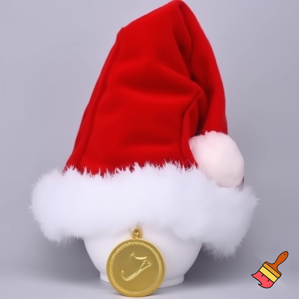 A wizard hat Christmas hat Santa Claus hat a hat gold medal