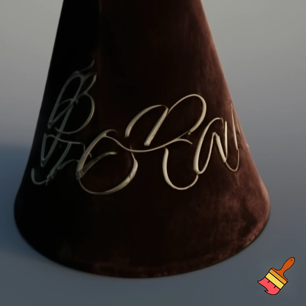 Christmas wizard hat written and velvet