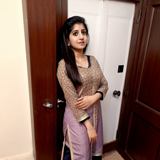 25 year old Punjabi girl weared only transparent salwar ,showing little black hairy pussy while salwar ,round nude boobs ,standing in the door step 